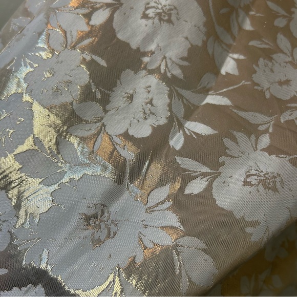 J. Crew beautiful floral metallic gold & cream skirt, women’s sz 12, GUC - Picture 2 of 11